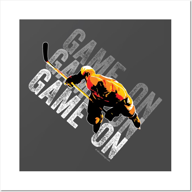 Game On - hockey fan Wall Art by eBrushDesign